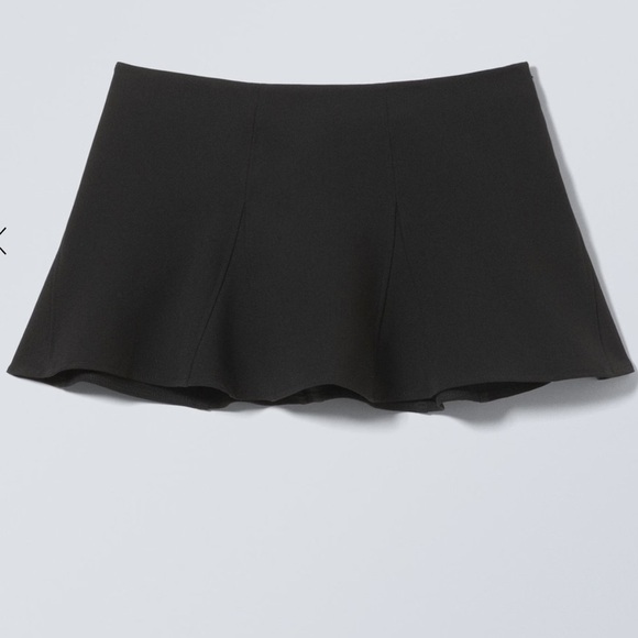 Weekday Black Skater Mini Skirt - Picture 1 of 6